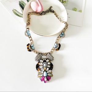 J. Crew Multicolor Statement Necklace Tortoise